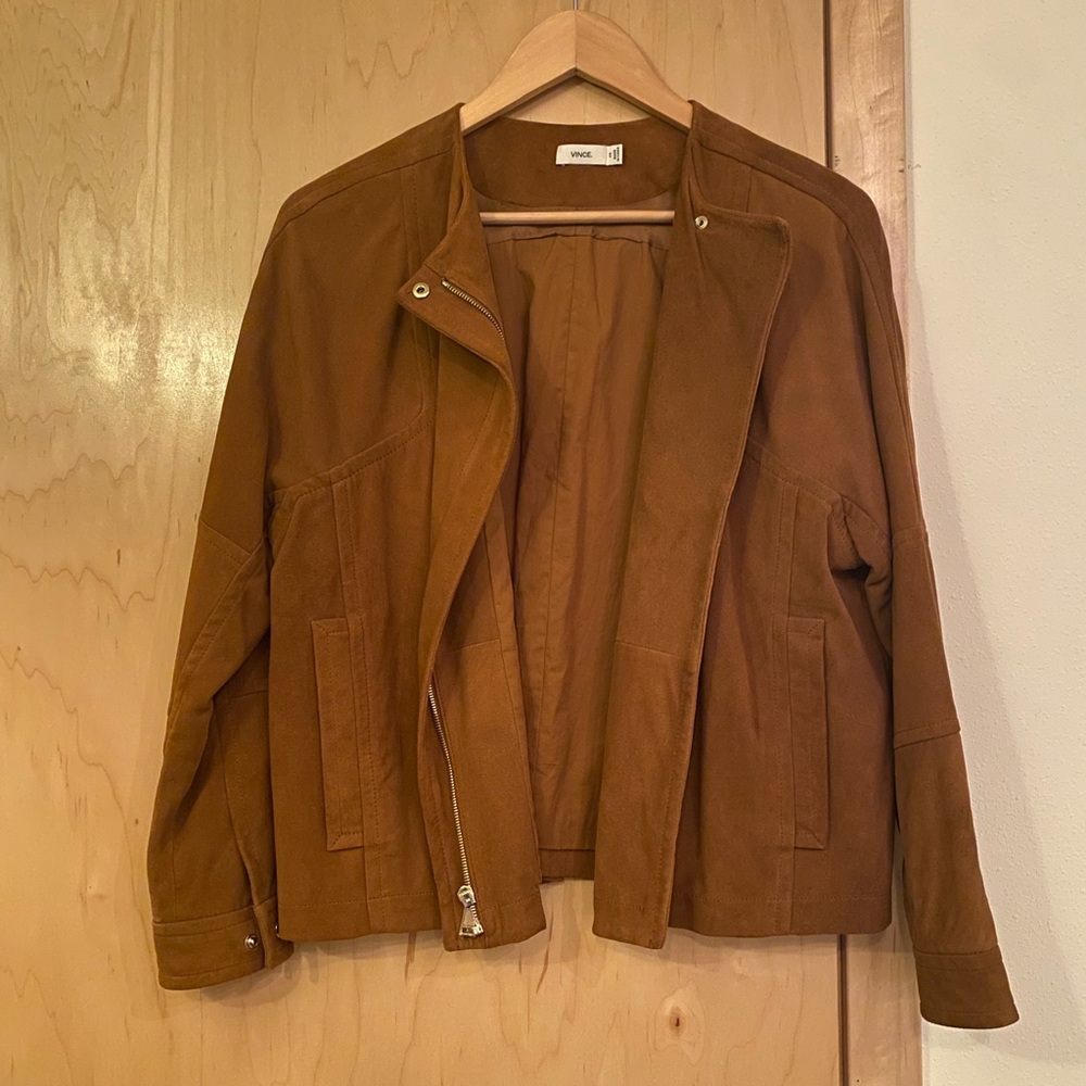VINCE suede jacket. 100% lamb leather.